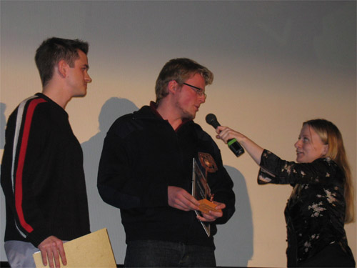 Die Preistrger des Dokumentafilmpreises BoFi Productions auf der Bhne ©Medienzentrum Parabol