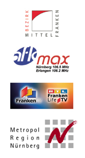 Untersttzt von: Bezirk Mittelfranken, Radio A F K Max, Franken-TV, Metropol-Region Nrnberg ©Parabol